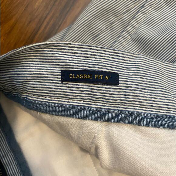 Polo Ralph Lauren Blue & White Seersucker Stretch‎ Classic Fit Shorts Men's NWT - Picture 6 of 9